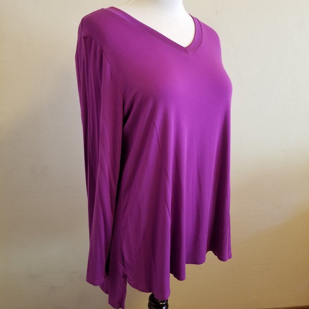 H by Halston 2XL V-neck Vibrant Purple Top